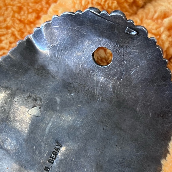 one vintage J.M. Begay Turquoise and Sterling Hair Piece - Picture 6 of 10